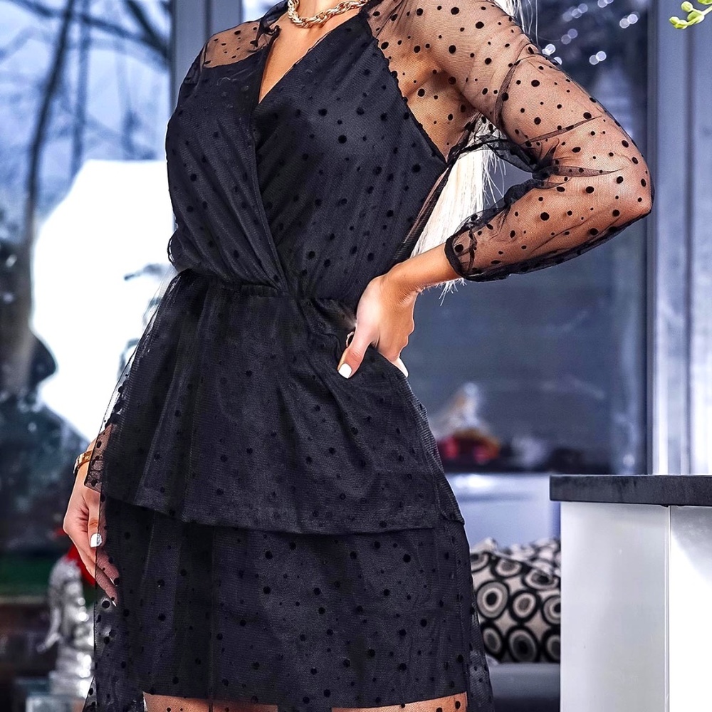 🖤🛍Polka Dot Mesh-Dress🛍🖤